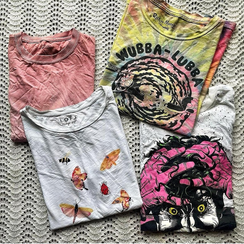 Graphic T-Shirt Set/Bundle / DC Comics, Rick & Morty / sz small to 2x